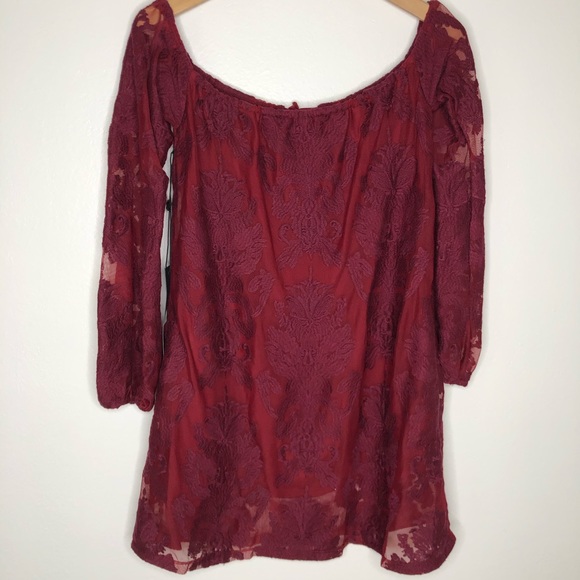 NWT For Love & Lemons Sangria Lace Mini Dress XS - Picture 4 of 7